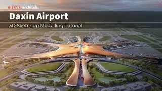Daxing International Airport by Zahahadid in Sketchup