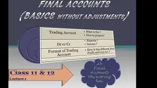 How to solve Trading Account |  Final Accounts without adjustments #class11 #class12
