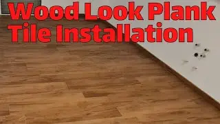 Wood Look Plank Tile Installation in Living Room (Time Lapse)