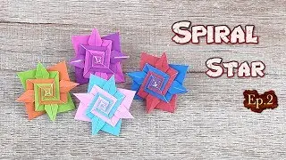 Origami Modular Spiral Star | How To Make A Spiral Spring Paper Tutorial | DIY Paper Folds Ep.2