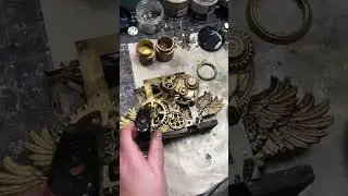 Steampunk assemblage in progress #finnabair #mixedmedia