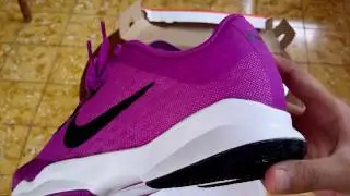 Sepatu Tenis Womens Nike Air Zoom Ultra Hyperviolet White Black 845046 500