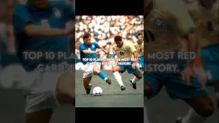 Top 10 Players With the most Red cards in football history 💀🔥 || #shorts #football #viral #gamtng