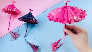 Hướng Dẫn Làm Cái Ô Bằng Giấy Đóng Mở Đơn Giản / Easy Origami Umbrella / MIA Art & Craft