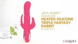 CalExotics Jack Rabbit&reg; Signature Heated Silicone Triple Fantasy Rabbit