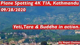 Kathmandu Plane Spotting 4K. Yeti Airlines ATR and Tara Air Twin Otter Landings.