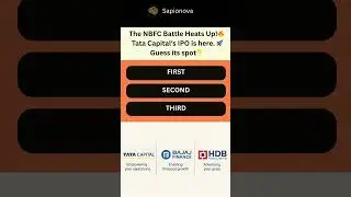 The NBFC Battle Heats Up!🔥 Tata Capital's IPO is here. 🚀Guess its spot👇