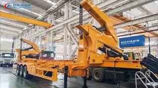 3 Axle 20FT/40FT Container Lifting Self-Loading Side Loader Trailer with XCMG Crane for Logistics