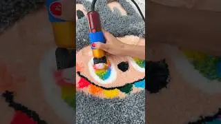 Давайте побреем секретного Лабубу 🌈 Думаю, это мое самое приятное бритье ковра на данный момент 👀...