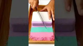 Colorful sand Cutting ASMR Video #shorts #asmr #sand #sandcutting #colorfulsand