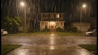 Quiet Night Rain on a Neighborhood Street &ndash; Sound Healing ASMR for Deep Sleep, Relaxation & Insomnia