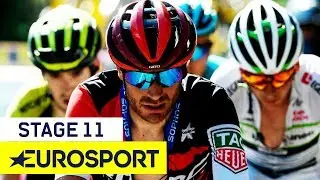 Geraint Thomas Earns Yellow Jersey in Dramatic Win | Tour de France 2018 | Stage 11 Highlights