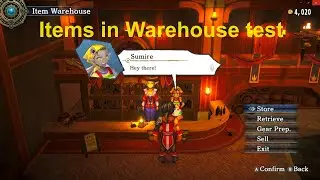 Eiyuden Chronicle: Hundred Heroes, Items in Warehouse test