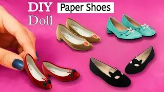 Doll Craft | Doll Shoes | Paper Craft Ideas | Easy Craft Ideas | Barbie Doll | Shoes | Miniature❤