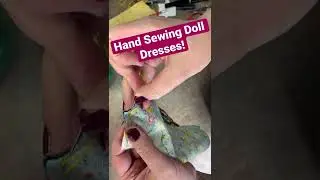 Hand sewing doll dresses! #sewingfordolls #shorts #dollcollector #dollfashion #vintagedolls