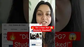 🔥 &ldquo;DU 1-Year PG? 😱 Students Shocked!&rdquo; #DelhiUniversity #FYUP #PGAdmission #DUStudents #viral