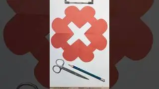 Paper heart shapes cutting | #craft #shorts #viral