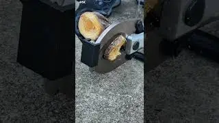 Giant Hydraulic Cutter Easily Slices Through Solid Wood 💥🔥
