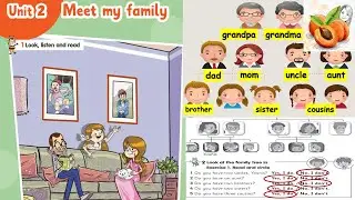 CONNECT PLUS primary 1 unit 2 👍👪Meet my family👪  L 5 -شرح ونصوص أستماع كونكت بلس أولي أبتدائي