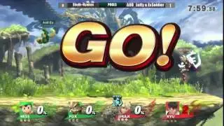 UPROAR Duo: ShulkRyuken Vs  AoD Luffy + AoD ExSoldier - Smash 4