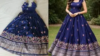 Long frock cutting and stitching video outfit from scratch