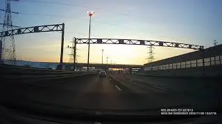 На машине. Пушкино - Москва еду в закат 30.11.22 Driving into the sunset.