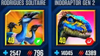 RODRIGUES SOLITAIRE VS INDORAPTOR GEN 2 | JURASSIC WORLD THE GAME