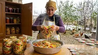 Зимний овощной салат – Аутентичная азербайджанская деревенская кухня 🌶️🥕