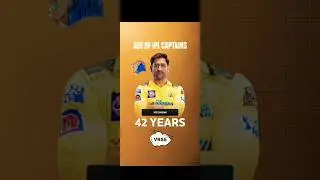 IPL captains age | Dhoni to Gill | #csk #ipl #mumbaiindians #dhoni #gill #cricket #VR55