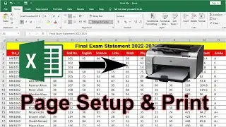 Learn How to Print large Excel Data Sheet in Hindi | Page Setup in Excel for Printing &ndash; Don&rsquo;t Miss!
