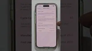 How to check battery cycle count on iPhone - Battery Health in iOS 18