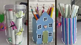  I made 3 Amazing Pen Holders by JUGAD ✨ !!  