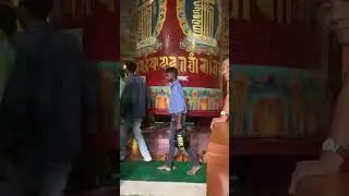 Holy Tibetan Buddhist prayer wheels.