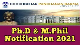 Ph D & M Phil Notification 2021 | Cooch Behar Panchanan Barma University | CBPBU RET EXAM
