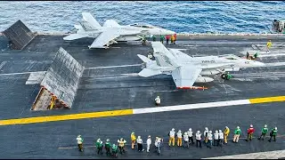 U.S. Navy &bull; Sailors in Action During Intense Flight Deck Operations