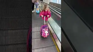 Joy rides ✈️🤪🧳🦄 #travel #vacation #travelwithkids #scooterluggage #kiddietotes #kids #toddler