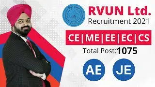 RVUNL JE Recruitment 2021 || RVUNL AE Recruitment 2021 || RVUNL Notification 2021 || RVUNL Job