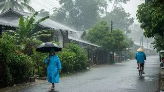 Monsoon Rain in Bali 🌧️ Nature Ambience Sounds for Sleeping and Studying