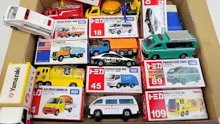 トミカ☆はたらくくるま開封＆コンボイ収納 | Tomica Work Vehicles Unboxing & Loading into Convoy! Mini Toys
