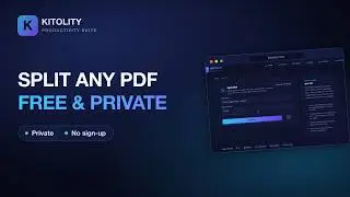 Split a PDF Free — Extract or Split Pages | Kitolity