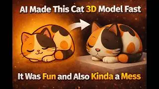 I Used AI to Turn a Cute Cat Image Into a 3D Model. Here Is What Actually Happened! #3d #aiart