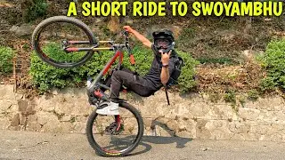 CYCLE RIDE TO SWOYAMBHUNATH TEMPLE / NEW TYRE AND MUD GUARD FOR POLYGON EX-9 / RAJKUMAR THAPA MAGAR