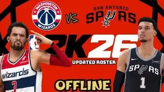 NBA 2K26 Updated Roster (Trae Young Edition)🥶🏀 | Wizards vs. Spurs | Android Gameplay (OFFLINE)