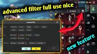 how to advanced filter pubg / bgmi full use nice future 3.0 update advanced filter