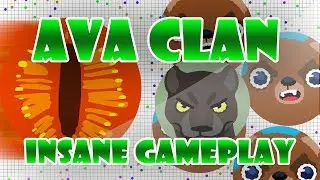 New Clan! AVA Clan Insane Gameplay//Agar.io UNCUT