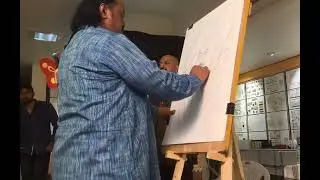 Sir PRAMOD KAMBLE. Live drawing. has guest of mmsid Pune Maharashtra. college fest ❤️.#trending