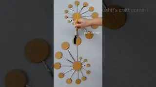 Diy Wall Hanging Using Waste Cardboard #diy #wallhanging #shorts