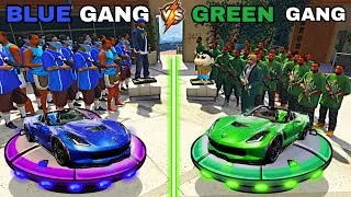 Franklin Blue Gang VS Shinchan Green Gang Biggest Challenge In GTA 5