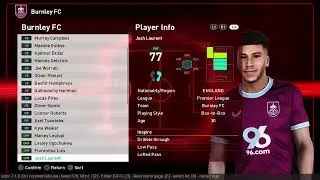 Burnley F.C 2025/2026 Facepack PES 2021-SPFL2026