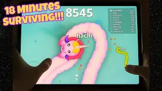 I Survived 18 Minutes in Snake.io 🐍 | No Commentary Handheld Gameplay on iPad Pro M1